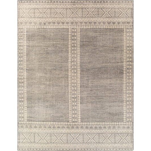 Tunus Rug - 26650 by Surya in medium gray, black, cream. Made from 100% new zealand wool in a unique style.