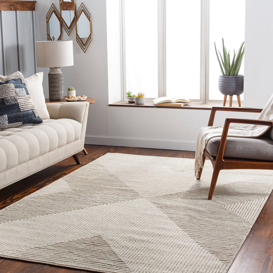 Tunus Rug - 26653 by Surya in light gray, light brown. Made from unique in a unique style.