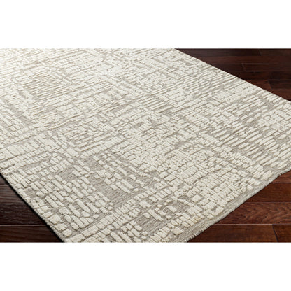 Tunus TUN-2310 Rug by Surya in taupe, ivory, charcoal. Made from main: 100% wool in a unique style.