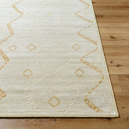 Tunus TUN-2322 Rug by Surya in ivory, goldenrod, sand. Made from face: 100% wool, warp: 100% cotton in a unique style.
