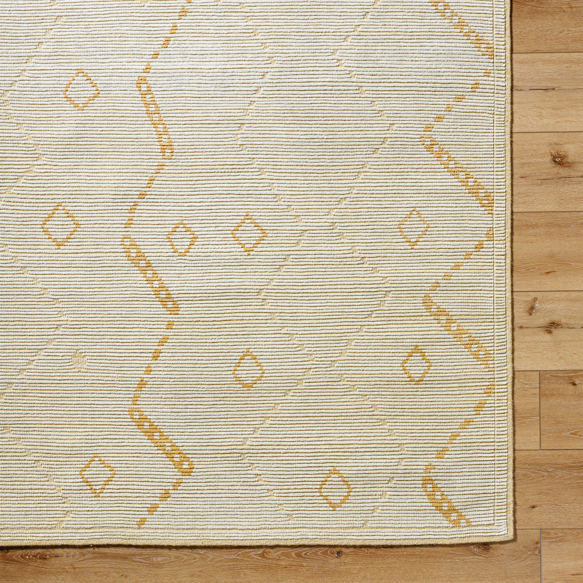 Tunus TUN-2322 Rug by Surya in ivory, goldenrod, sand. Made from face: 100% wool, warp: 100% cotton in a unique style.