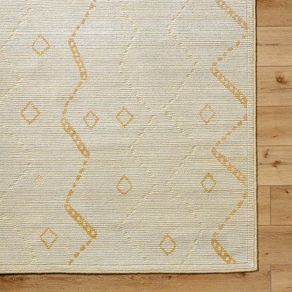 Tunus TUN-2322 Rug by Surya in ivory, goldenrod, sand. Made from face: 100% wool, warp: 100% cotton in a unique style.