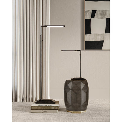 Autrand Floor Lamp by Currey and Company. Made from metal, acrylic in a modern style.