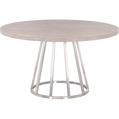 Turino Dining Table Wood Top by Essentials For Living in natural gray acacia. Made from solid acacia wood, acacia veneer, mdf in a modern style.