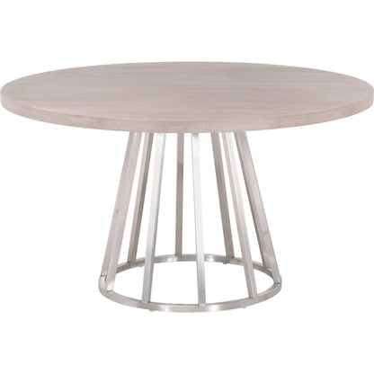Turino Dining Table Wood Top by Essentials For Living in natural gray acacia. Made from solid acacia wood, acacia veneer, mdf in a modern style.