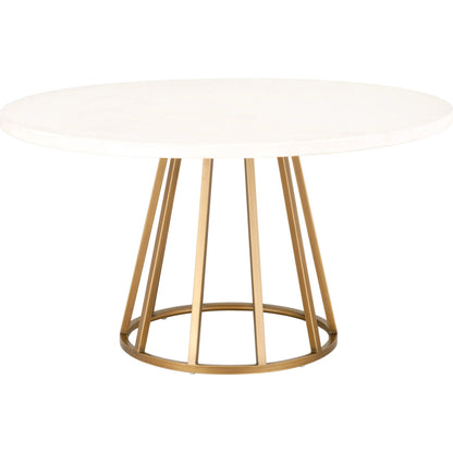 Turino Dining Table Concrete Top by Essentials For Living in white concrete. Made from concrete resin, aluminum in a modern style.