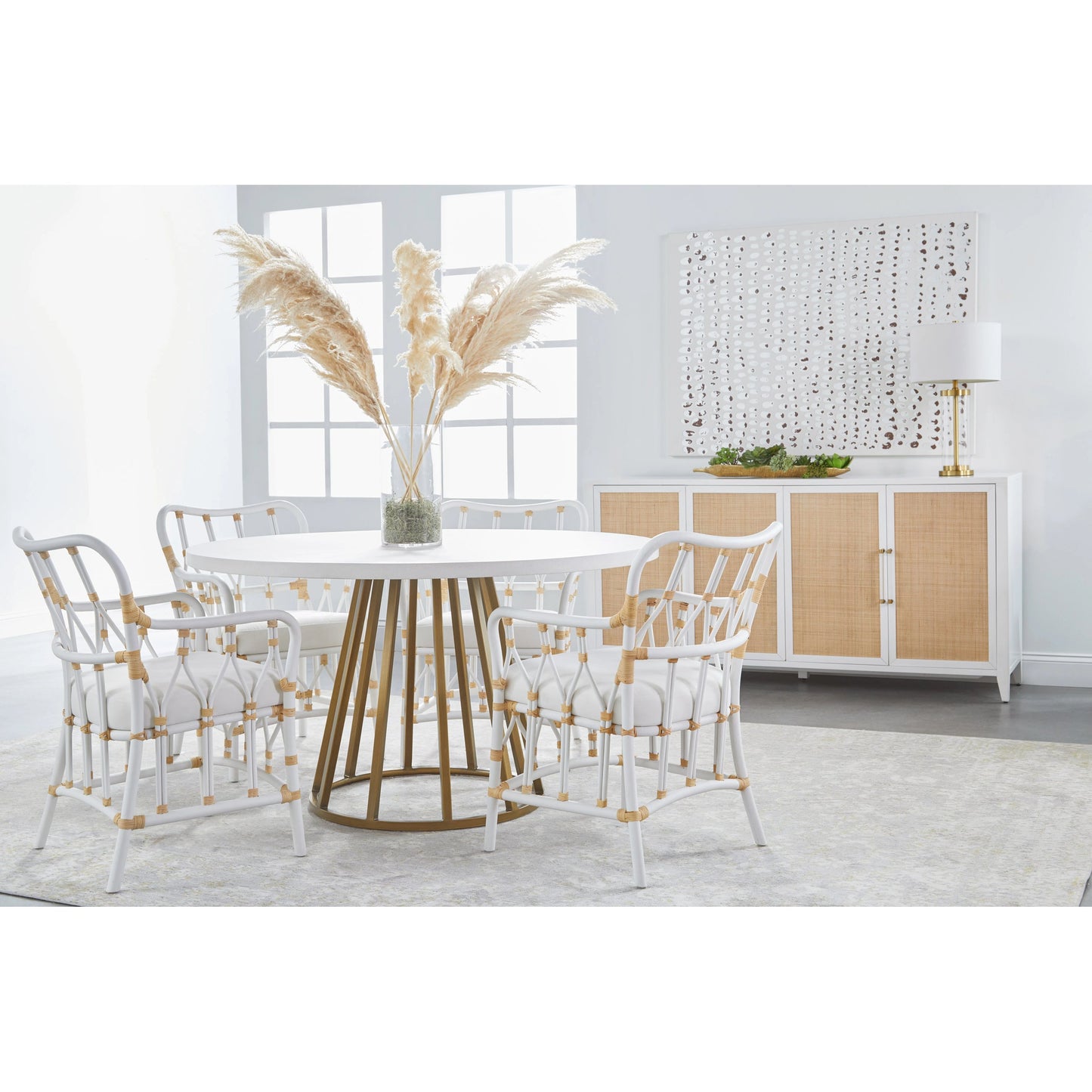 002 SI-1998869 | Lifestyle | Turino Dining Table Concrete Top by Essentials For Living in white concrete. Made from concrete resin, aluminum in a modern style.