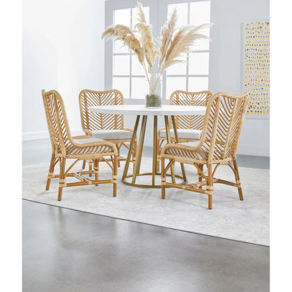 Turino Dining Table Concrete Top by Essentials For Living in white concrete. Made from concrete resin, aluminum in a modern style.