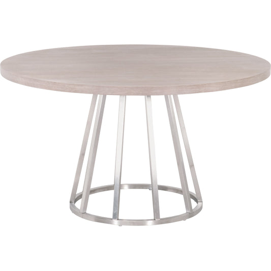 Turino Dining Table Wood Top by Essentials For Living in natural gray acacia. Made from solid acacia wood, acacia veneer, mdf in a modern style.