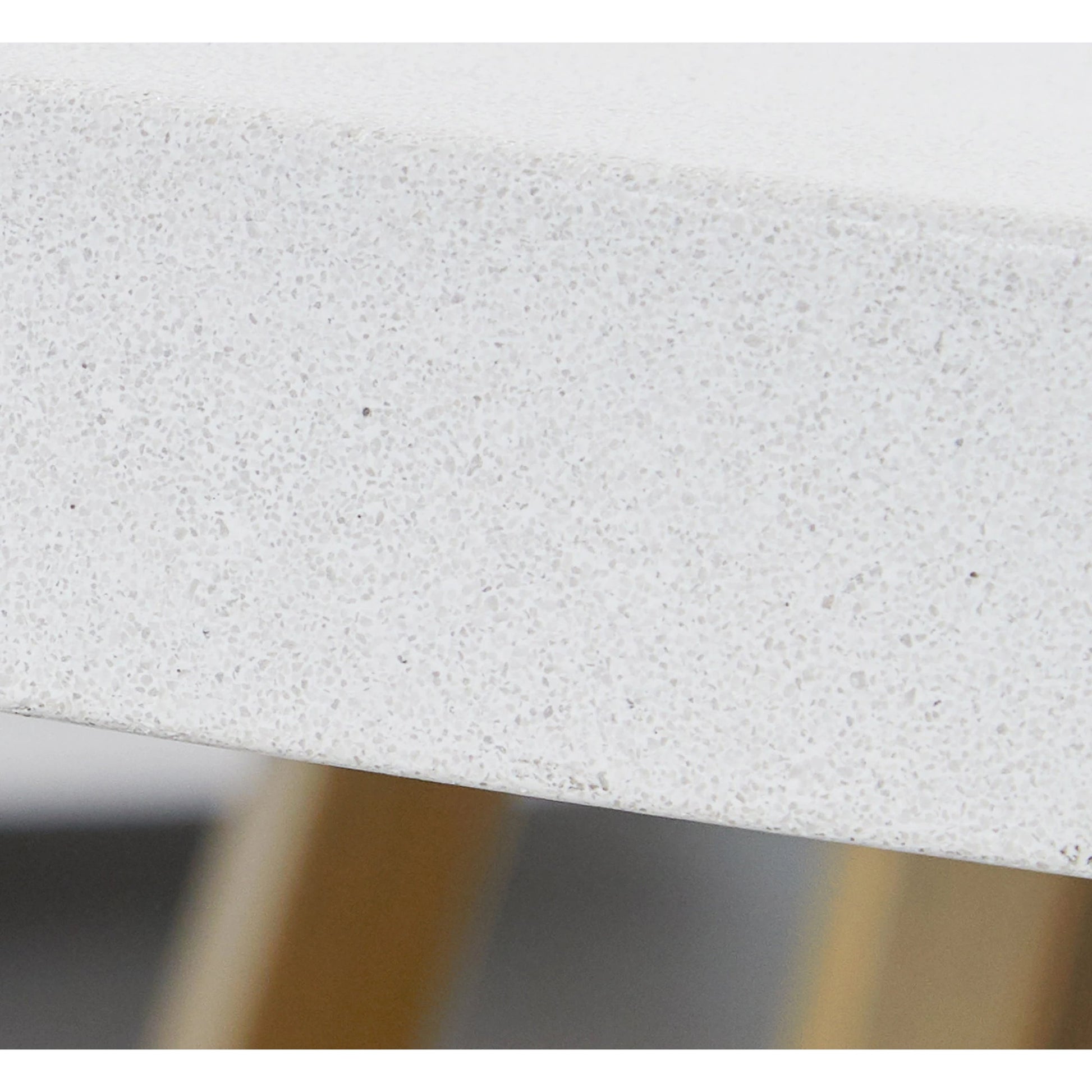 Turino Dining Table Concrete Top by Essentials For Living in white concrete. Made from concrete resin, aluminum in a modern style.