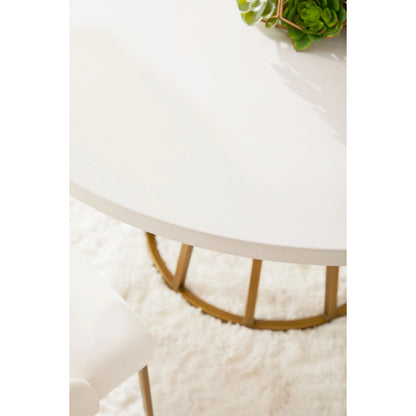 Turino Dining Table Concrete Top by Essentials For Living in white concrete. Made from concrete resin, aluminum in a modern style.