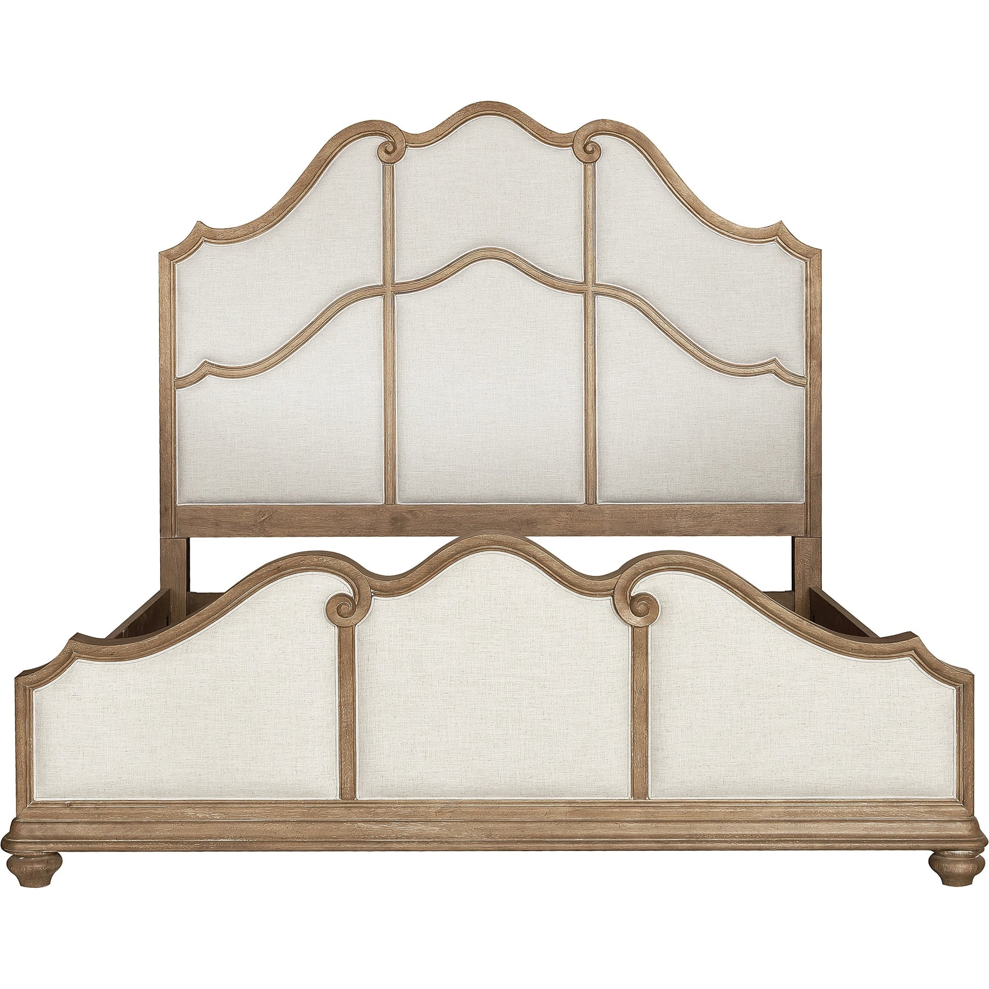 Weston Hills Bed by Pulaski Furniture in flax seed. Made from hardwood solids, hickory veneers in a traditional style.