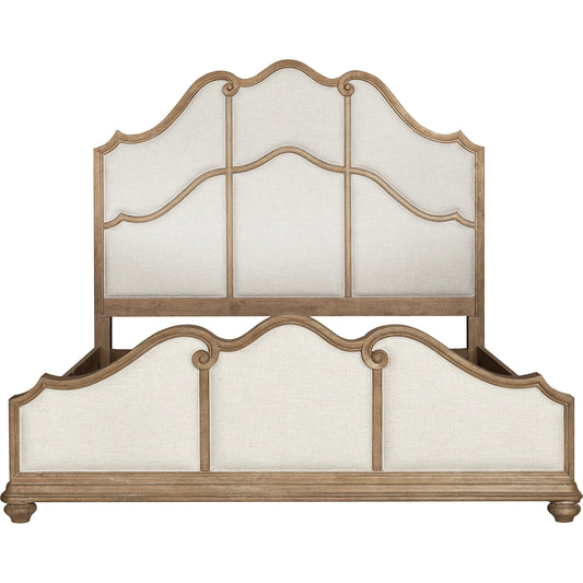 Weston Hills Bed by Pulaski Furniture in flax seed. Made from hardwood solids, hickory veneers in a traditional style.