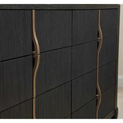 West End Loft 8-Drawer Dresser by Pulaski Furniture in tuxedo. Made from rubberwood in a modern style.