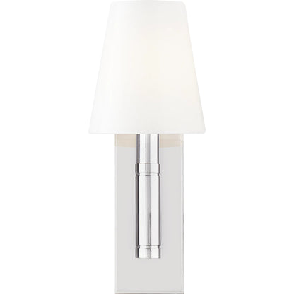 Beckham Classic Rectangular Sconce by Visual Comfort & Co. in polished nickel. Made from steel in a unique style.