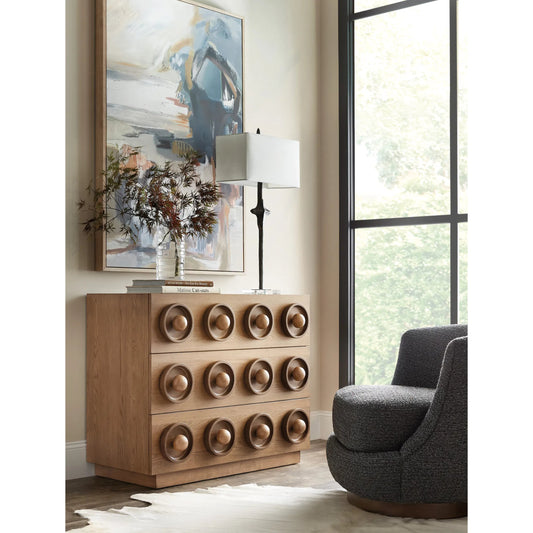 Commerce and Market Knobby 3-Drawer Accent Chest by Hooker Furniture in light wood and white oak. Made from unique in a unique style.