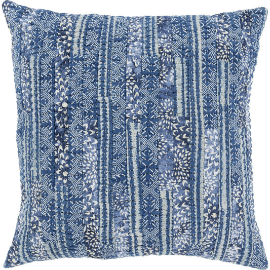 Townsend Pillow - 13567 by Surya in navy, sky blue, ivory. Made from 100% cotton in a modern style.
