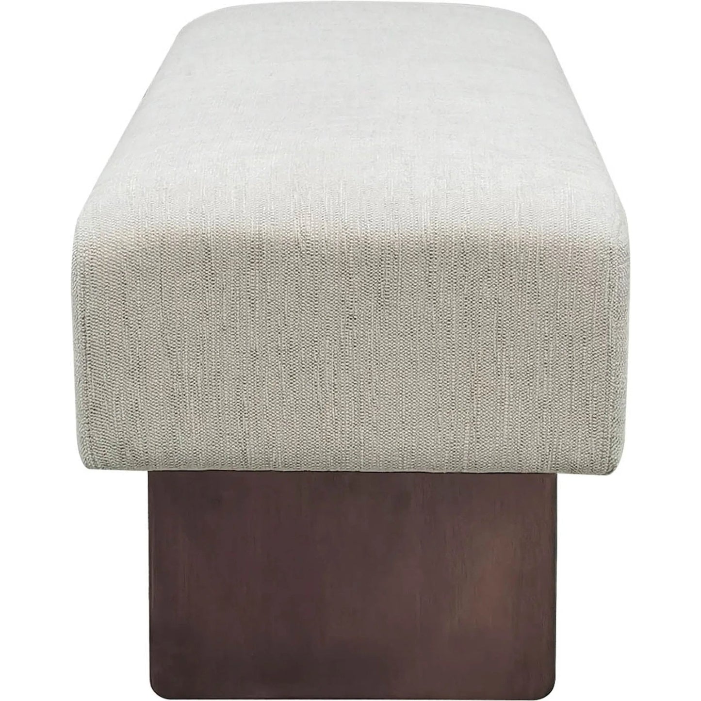 002 SI-2325315 | Additional Silo | Francesca Bench by LH Imports in oatmeal sand, brown and brown. Made from walnut wood, 100% polyester fabric, pu foam in a transitional style.