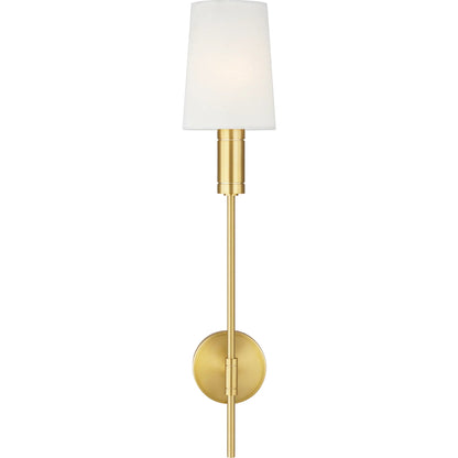 Beckham Modern Sconce by Visual Comfort & Co. in burnished brass. Made from steel in a unique style.