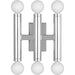 Beckham Modern Triple Sconce by Visual Comfort & Co. in polished nickel. Made from steel in a unique style.