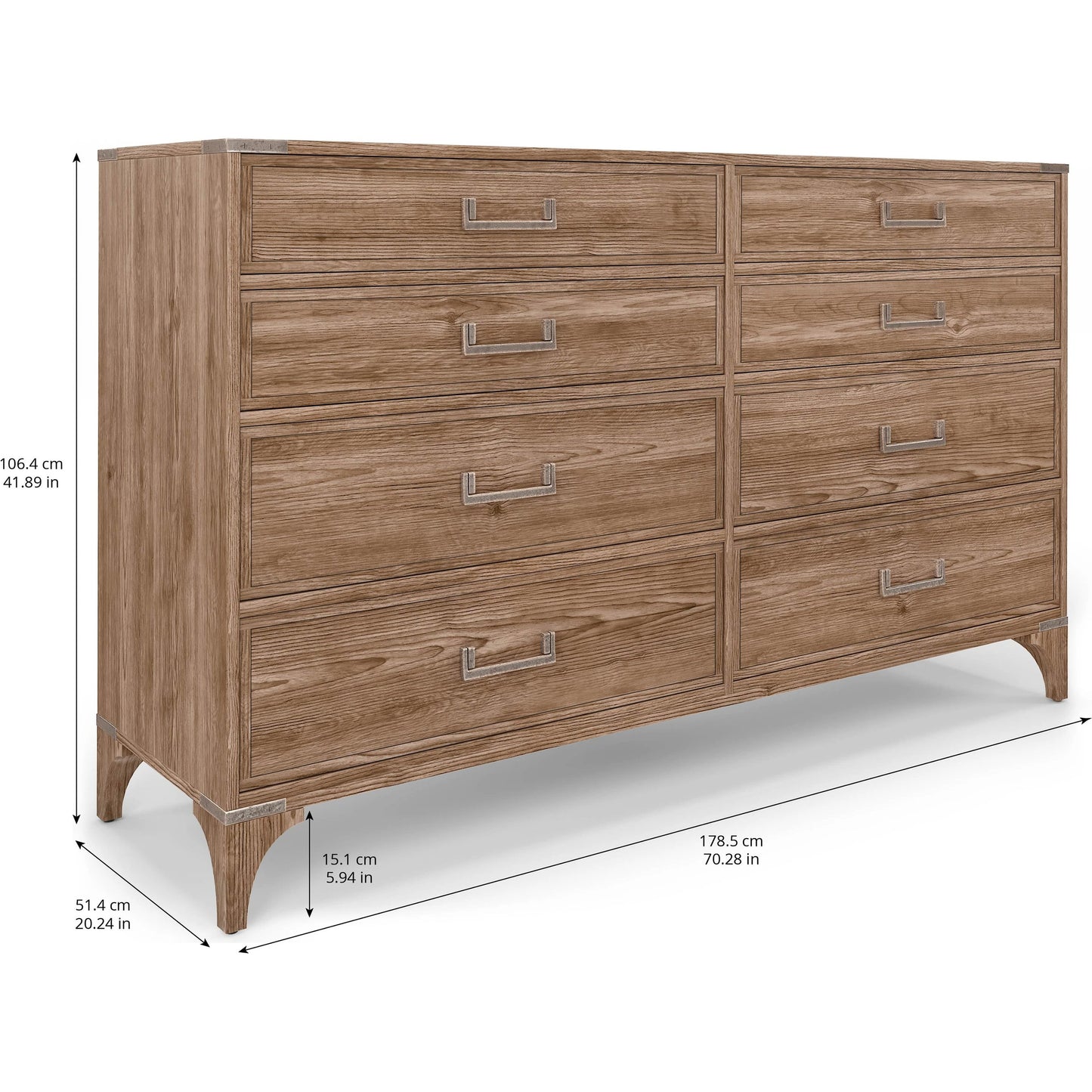 005 SR-888842 | Additional Silo | Passage Dresser by A.R.T. Furniture in brown and light oak. Made from ash solids with knotty oak veneers in a modern style.