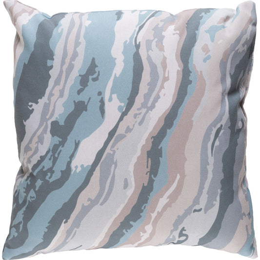 Textures Indoor/Outdoor Pillow by Livabliss. Made from front: 100% polyester, back: 100% polyester in a coastal style.