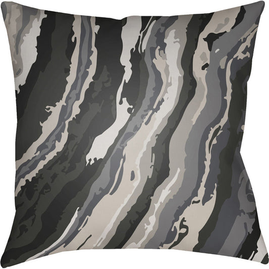 Textures Indoor/Outdoor Pillow by Livabliss. Made from front: 100% polyester, back: 100% polyester in a coastal style.