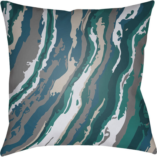 Textures Indoor/Outdoor Pillow by Livabliss. Made from front: 100% polyester, back: 100% polyester in a coastal style.