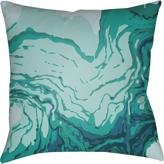Textures Indoor/Outdoor Pillow by Livabliss. Made from front: 100% polyester, back: 100% polyester in a coastal style.