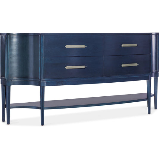 Melange Mazarine Credenza by Hooker Furniture in rich dark blue. Made from unique in a modern style.