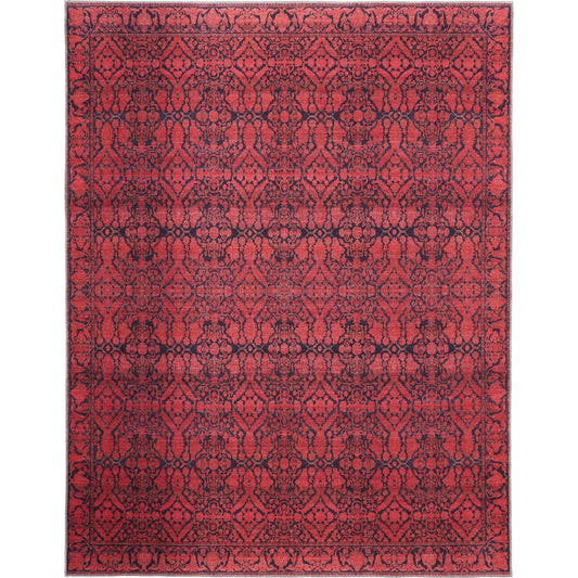 Voss Transitional Trellis & Lattice Rug - 39H6F by Feizy in red, black. Made from 100% polyester chenille in a unique style.