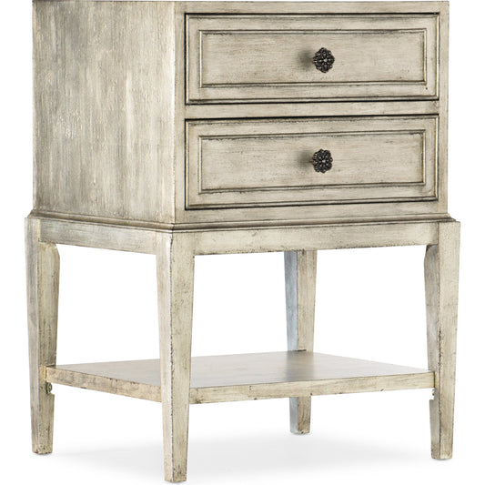 Sanctuary Petit Bijou Telephone Table by Hooker Furniture in jewel. Made from oak veneers, cedar, felt in a traditional style.