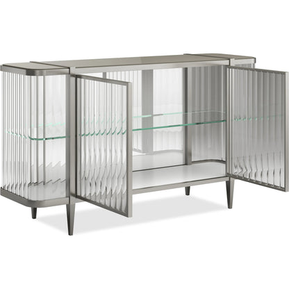 Stop and Stare Console by Caracole. Made from metal, glass, acrylic in a unique style.