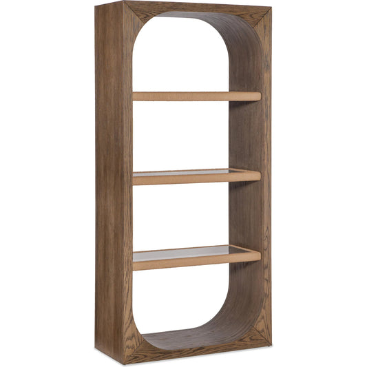 Nevis Bookcase by Hooker Furniture in medium oak. Made from unique in a unique style.