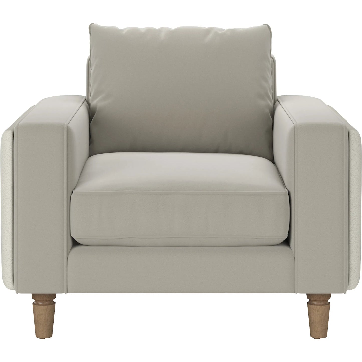 003 SI-2447913 | Additional Silo | Barret Lounge Chair by A.R.T. Furniture in beige and café au lait. Made from inside: velvet sand colored polyester fabric, outback in faux-leather parchement colored material in a traditional style.