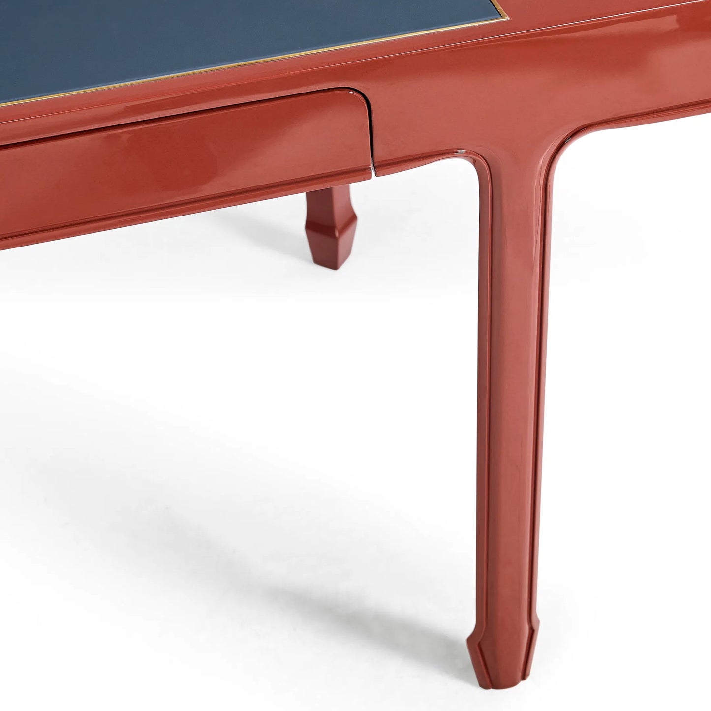 010 SI-2462608 | Closeup | Polly Rose Desk by Jonathan Charles in dor red lacquer. Made from beech in a eclectic & global style.