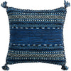 Cobalt, Navy, Sky Blue, Black / Down Feather / 18" x 18"