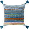 Bright Blue, Dark Blue, Aqua, Sky Blue, Bright Orange, Saffron, Olive, Black, White / Down Feather / 18" x 18"