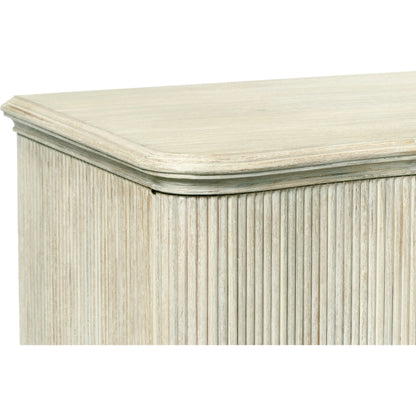 William Yeoward - Belleville Cabinet by Jonathan Charles in white and washed acacia. Made from acacia in a coastal style.