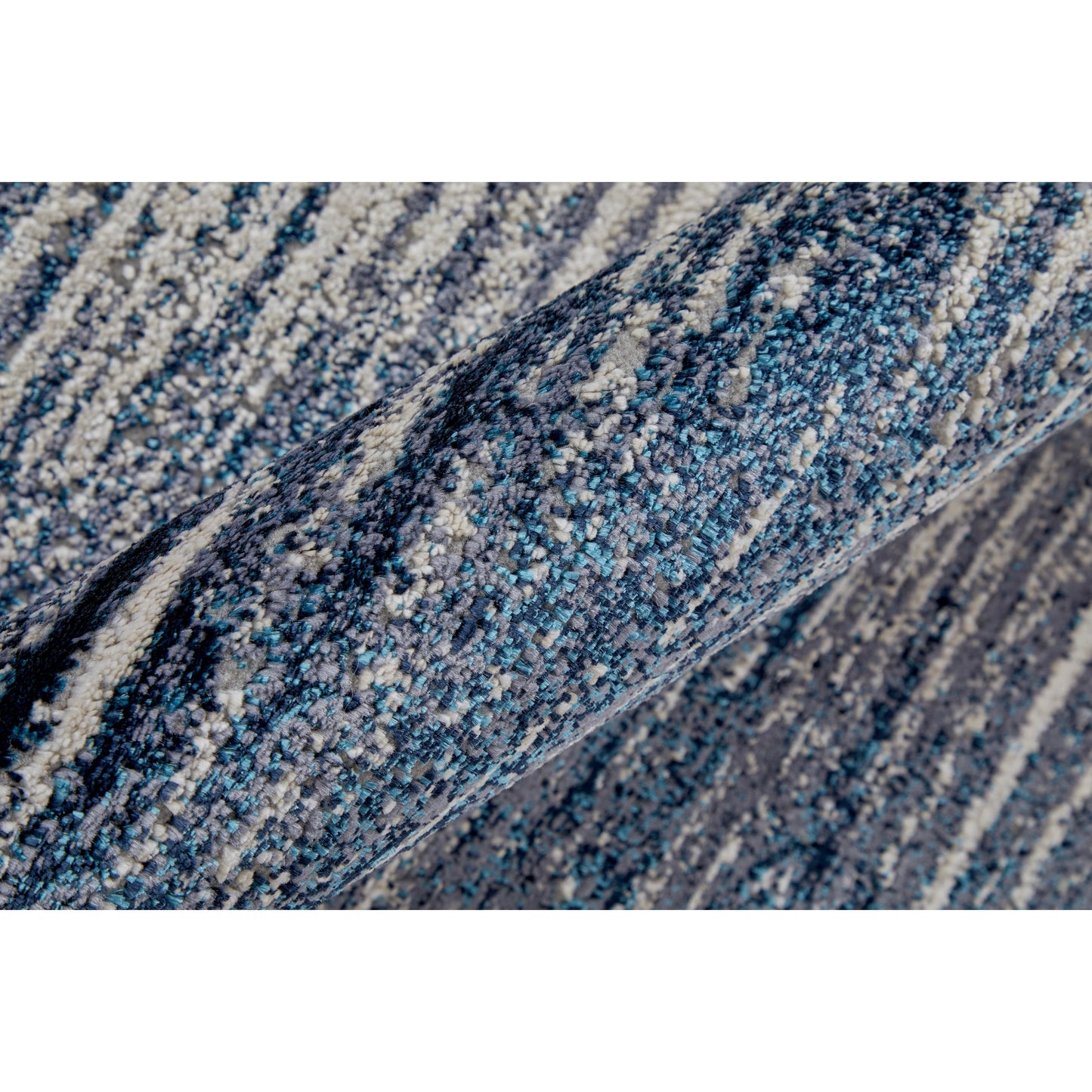 004 SI-1942723,SI-1942724,SI-1942725,SI-1942726,SI-1942727,SI-2006749,SI-2006751 | Closeup | Indio Gradient & Rug - 39GXF by Feizy in blue, gray, ivory. Made from unique in a unique style.