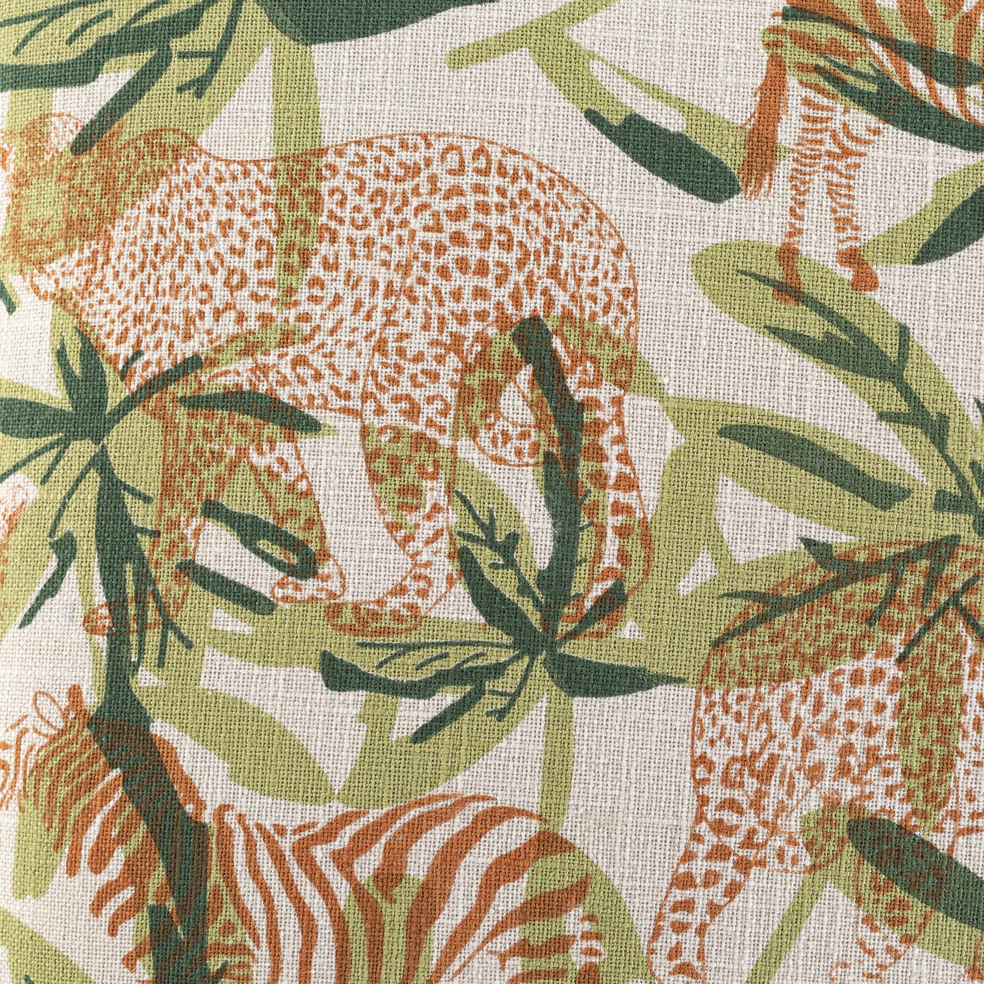 Tanzania Indoor/Outdoor Pillow by Surya in off-white, light olive, burnt orange, rust, dark green. Made from 100% cotton in a coastal style.