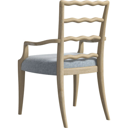 Haven Ladderback Arm Chair by A.R.T. Furniture in sun oak. Made from parawood solids, oak veneer in a transitional style.