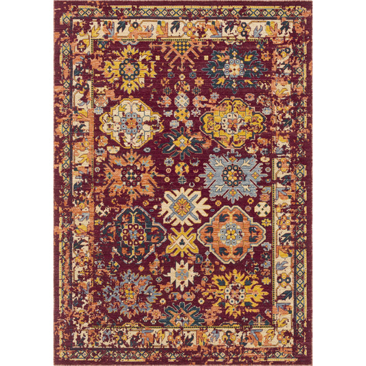 TZR-1000 Rug by Livabliss in gray, beige, orange, deep teal, mustard. Made from 80% wool, 20% nylon in a unique style.