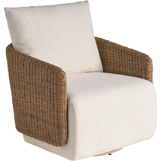 Enzo Swivel Chair by Universal Furniture in nomad snow. Made from 92% polyester, 8% linen in a unique style.