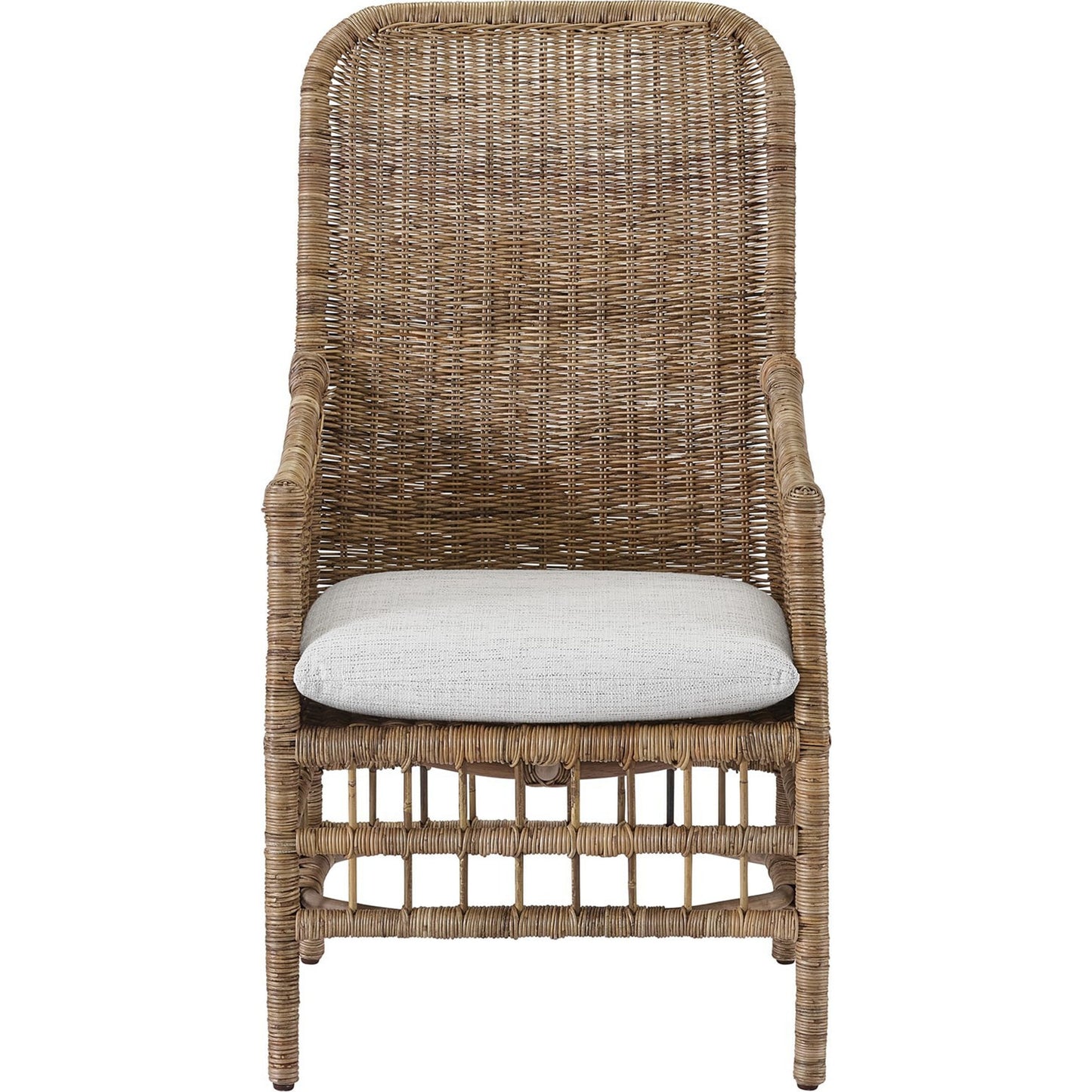 002 SI-1871299 | Additional Silo | Irving Arm Chair by Universal Furniture in aged pewter and dover natural. Made from 96% polyester, 2% nylon, 2% cotton in a coastal style.