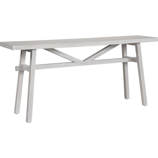 Modern Farmhouse Console Table by Universal Furniture in aged pewter and buttermilk. Made from unique in a cottage & farmhouse style.
