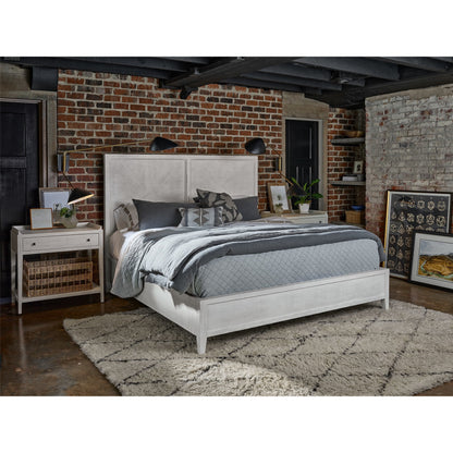 Ames Bed by Universal Furniture in aged pewter. Made from unique in a transitional style.