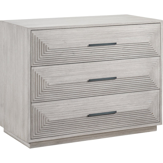 Collins Chest by Universal Furniture in aged pewter. Made from unique in a transitional style.