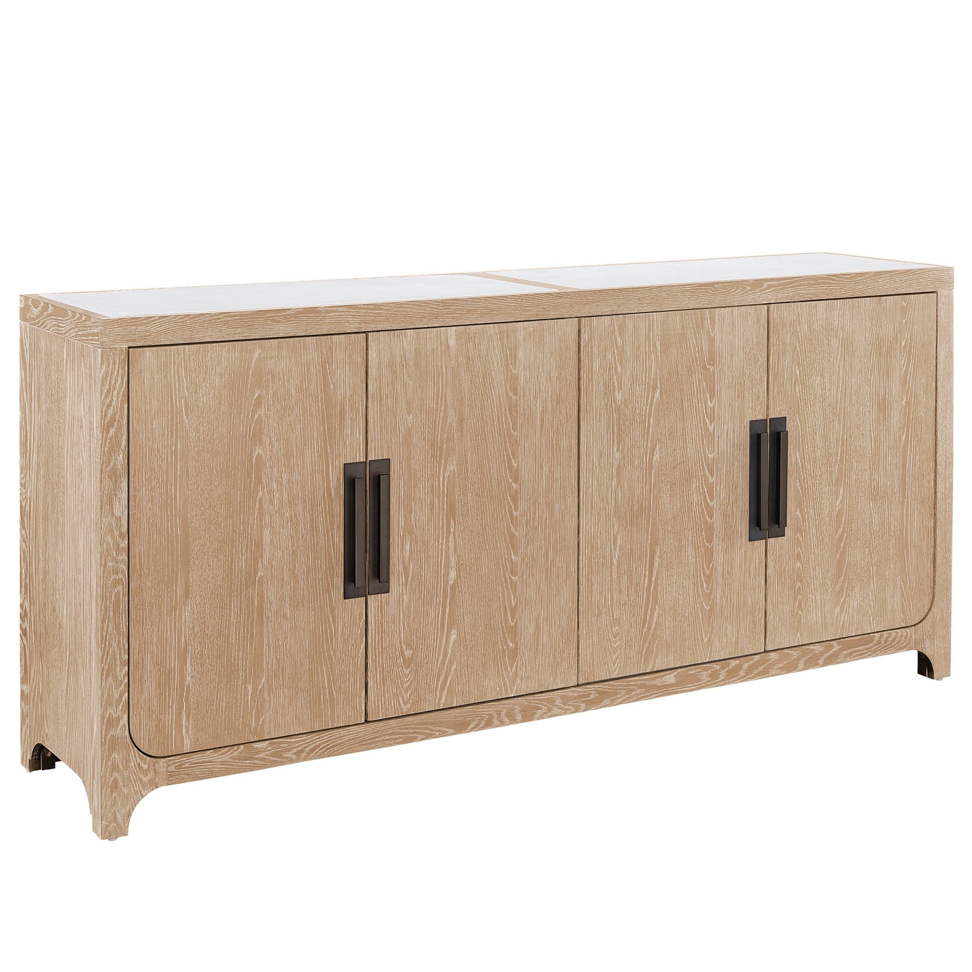 Blair Credenza by Universal Furniture in aged pewter and natural oak. Made from unique in a transitional style.