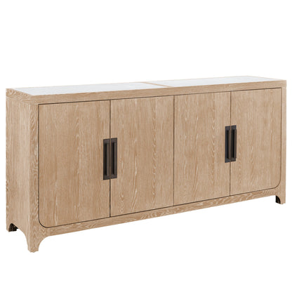 Blair Credenza by Universal Furniture in aged pewter and natural oak. Made from unique in a transitional style.